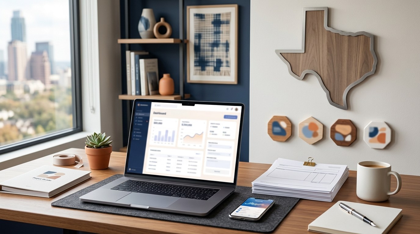 Modern ecommerce sales tax filing dashboard for Texas merchants