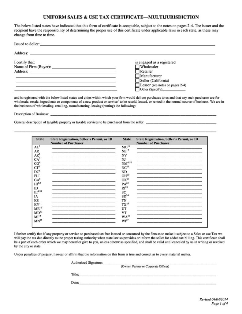 How an Illinois Sales Tax Exemption Form Look Like